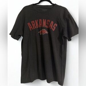 Arkansas Razorbacks Graphic Tee Size Large Champion Gray Shirt